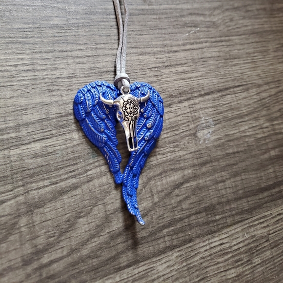 Skull Purse charm Heart Keychain, Keyring, Feather Keychain, Gift Idea f… - Picture 2 of 2